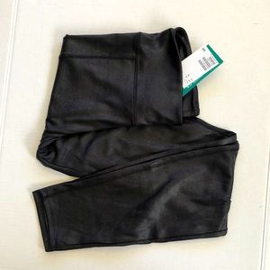 H&M leather-look stretchy leggings